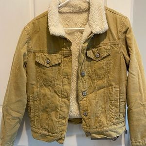 John Galt corduroy and fuzzy jacket